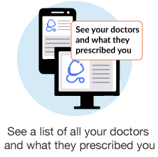 see a list of all your doctors and what they prescribed you